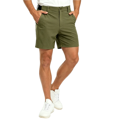 Men's Fashion Golf Work Shorts Stretch Waistband Quick-Dry Fit Hiking Casual Business Dress Athletic Mens Lightweight Pants 3 Pockets