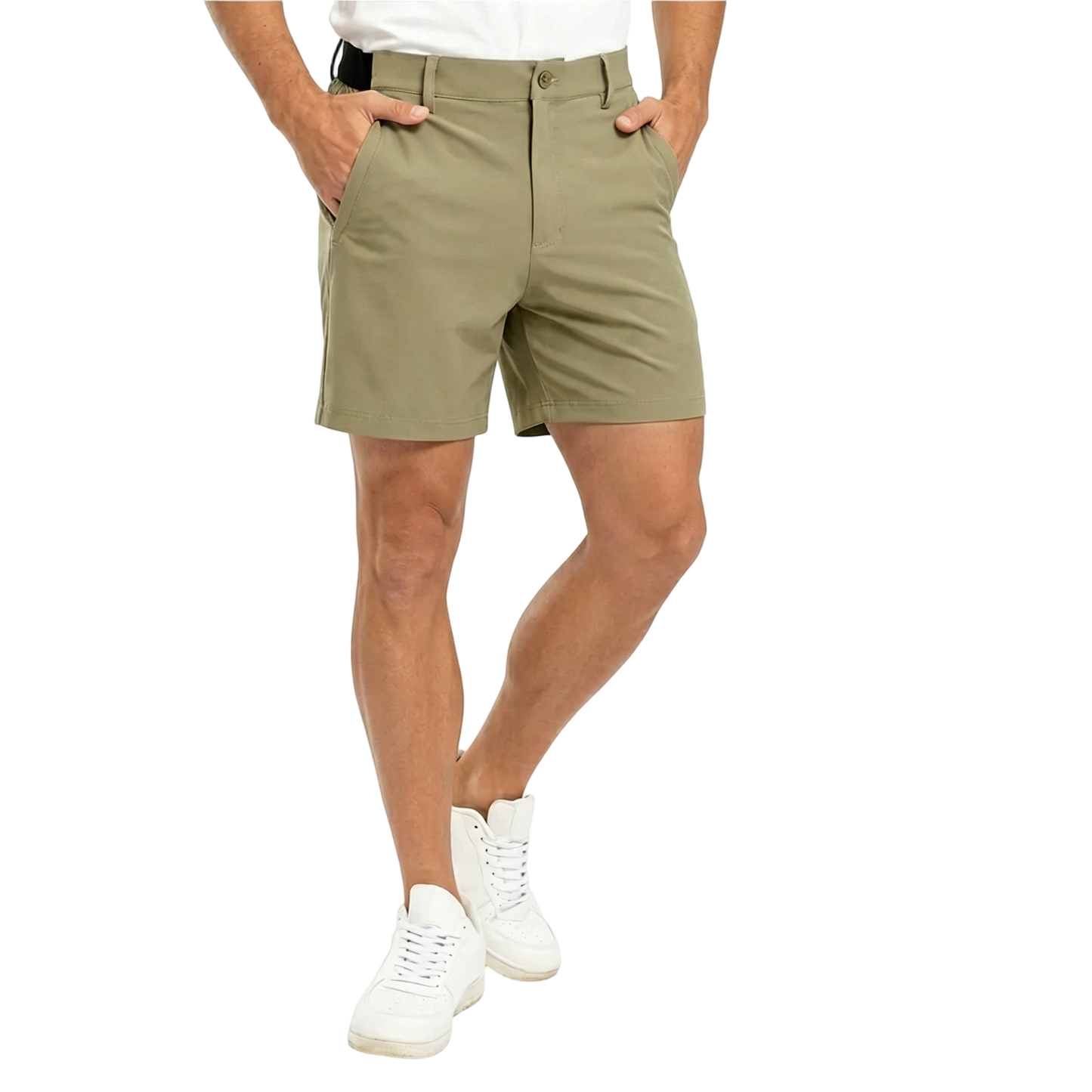 Men's Fashion Golf Work Shorts Stretch Waistband Quick-Dry Fit Hiking Casual Business Dress Athletic Mens Lightweight Pants 3 Pockets