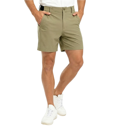 Men's Fashion Golf Work Shorts Stretch Waistband Quick-Dry Fit Hiking Casual Business Dress Athletic Mens Lightweight Pants 3 Pockets