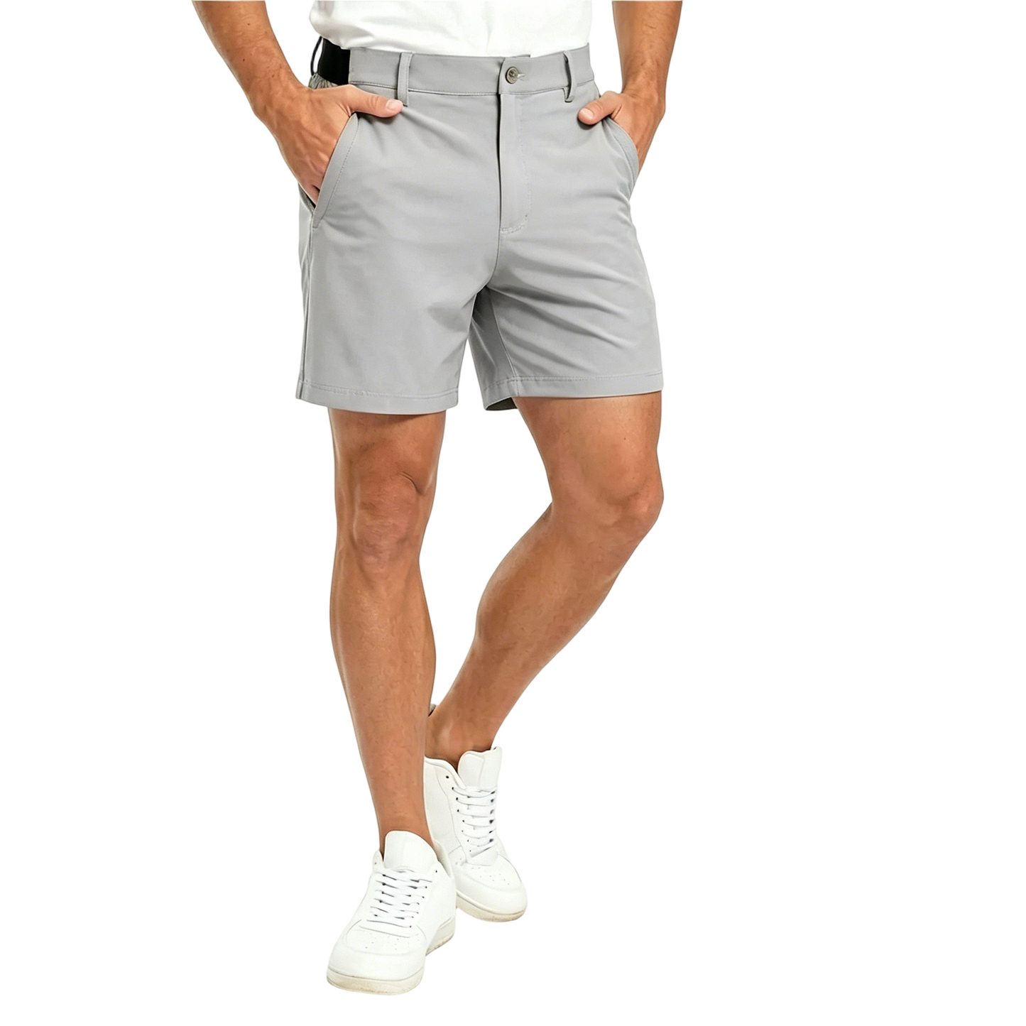 Men's Fashion Golf Work Shorts Stretch Waistband Quick-Dry Fit Hiking Casual Business Dress Athletic Mens Lightweight Pants 3 Pockets